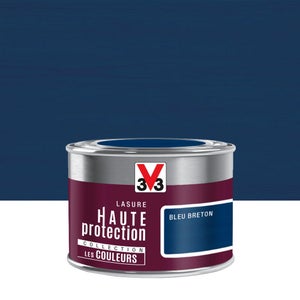 Lasure V33 HP LES COULEURS 8 ans bleu breton satiné 0.125 L