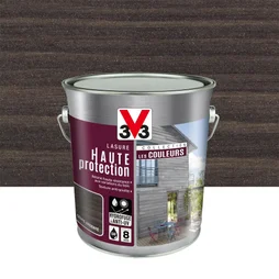 Lasure V33 HP LES COULEURS 8 ans cèdre argenté satiné 2.5 L