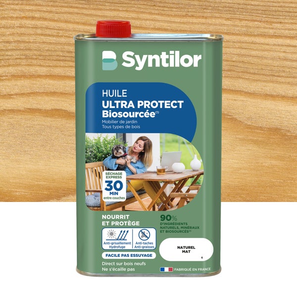 Huile SYNTILOR Mobilier de jardin nature protect naturel mat, 1 l