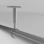 Lot de 1 support de barre de penderie D25 mm rond chrome 21.67 m