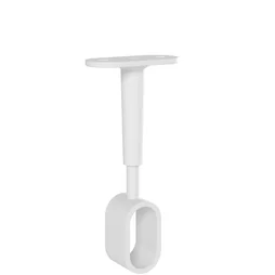 Lot de 1 support de barre de penderie D30 x 15 mm ovale blanc 21.72 m