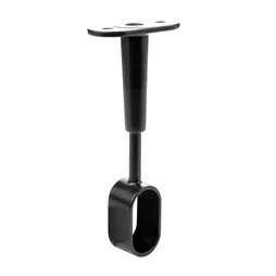 Lot de 1 support de barre de penderie D30 x 15 mm ovale noir 21.66 m