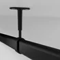 Lot de 1 support de barre de penderie D30 x 15 mm ovale noir 21.66 m