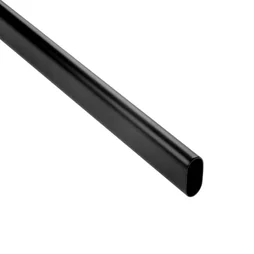 Barre de penderie noir H.3 x l.150 x P.1.5 cm