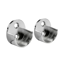 Lot de 2 support de barre de penderie D25 mm rond chrome 29.85 m
