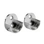 Lot de 2 support de barre de penderie D25 mm rond chrome 29.85 m