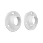 Lot de 2 support de barre de penderie D18 mm rond blanc 45 m