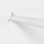 Lot de 2 support de barre de penderie D18 mm rond blanc 45 m
