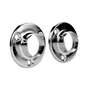 Lot de 2 support de barre de penderie D25 mm rond chrome 54 m