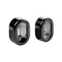 Lot de 2 support de barre de penderie D30 x 15 mm ovale noir 28.9 m