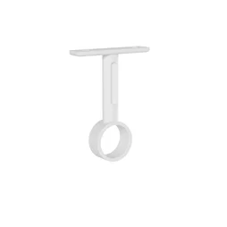 Support de barre de penderie rond, diam. 18 mm 45 m blanc