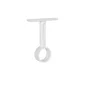 Support de barre de penderie rond, diam. 18 mm 45 m blanc