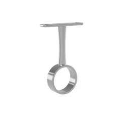 Lot de 1 support de barre de penderie D25 mm rond chrome 38 m