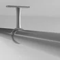 Lot de 1 support de barre de penderie D25 mm rond chrome 38 m