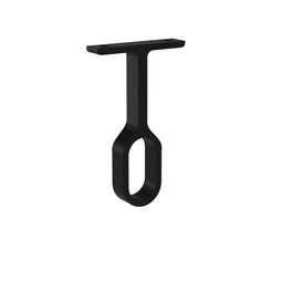 Lot de 1 support de barre de penderie D30 x 15 mm ovale noir 10.59 m