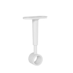 Lot de 1 support de barre de penderie D18 mm rond blanc 46.1 m