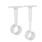 Lot de 1 support de barre de penderie D25 mm rond blanc 21.78 m