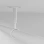 Lot de 1 support de barre de penderie D25 mm rond blanc 21.78 m