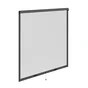 Moustiquaire enroulement vertical 140x140 cadre alu gris