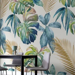  Papier peint panoramique Big wild palms multicolore, l.159 x H.280 cm 