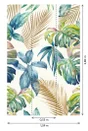  Papier peint panoramique Big wild palms multicolore, l.159 x H.280 cm 