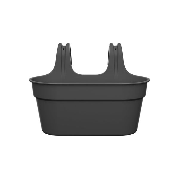 Jardinière accroche balcon Anthracite l.35 x L.26,6 x H.24.8 cm NATERIAL