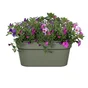 Jardinière balcon polypropylène NATERIAL L.26,6 x l.35 x H.24.8 cm vert olive