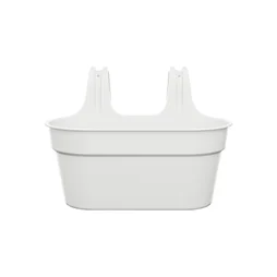 Jardinière balcon plastique NATERIAL L.35 x l.26.6 x H.24.8 cm blanc