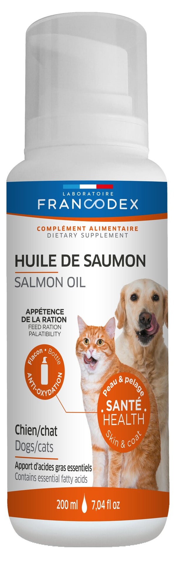 Huile de saumon chien  chat