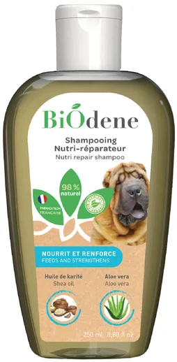 Shampooing nutri-réparateur pour chien, BIODENE, 250 ml