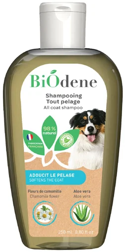 Shampooing tout pelage pour chien, BIODENE, 250 ml