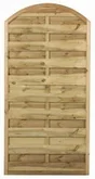 Panneau bois occultant arc Mika, l.90 x H.180 cm, brun clair