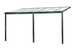 Pergola adossée DCB GARDEN Cielo-4x3-n aluminium noir, 9.36 m²