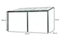 Pergola adossée DCB GARDEN Cielo-4x3-n aluminium noir, 9.36 m²