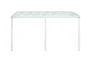 Pergola adossée DCB GARDEN Cielo-4x3-b aluminium blanc, 9.36 m²
