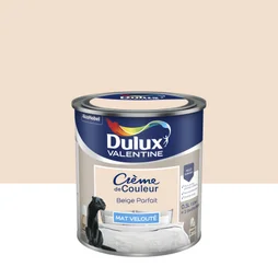 Peinture beige parfait mur, boiserie Creme de couleur DULUX VALENTINE mat 0.5 l