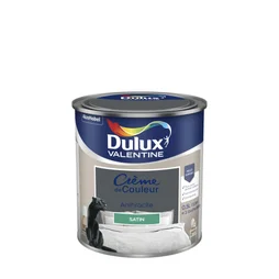 Peinture mur, boiserie crème de couleur DULUX VALENTINE anthracite satiné 0.5L