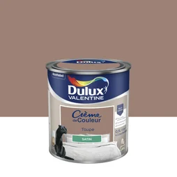 Peinture mur, boiserie crème de couleur DULUX VALENTINE taupe satiné 0.5L