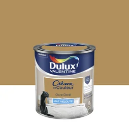 Peinture mur, boiserie crème de couleur DULUX VALENTINE ocre dore mat 0.5L
