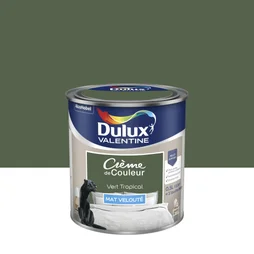 Peinture vert tropical mur, boiserie Creme de couleur DULUX VALENTINE mat 0.5 l