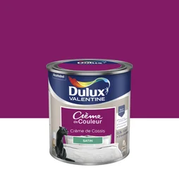 Peinture mur, boiserie et papier peint DULUX VALENTINE crème de cassis satiné 0.5L