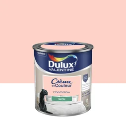Peinture mur, boiserie crème de couleur DULUX VALENTINE chamallow satiné 0.5L