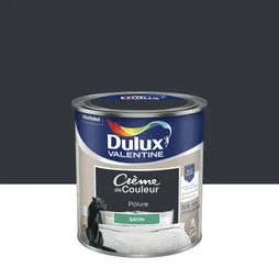 Peinture mur, boiserie crème de couleur DULUX VALENTINE poivre satiné 0.5L