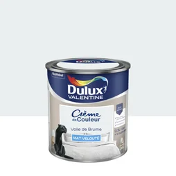 Peinture mur, boiserie Crème de couleur DULUX VALENTINE voile de brume mat 0.5 L