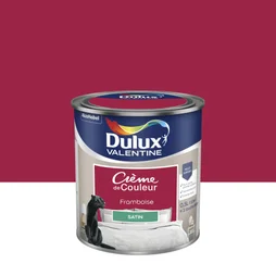 Peinture mur, boiserie crème de couleur DULUX VALENTINE framboise satiné 0.5L