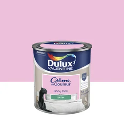 Peinture mur, boiserie crème de couleur DULUX VALENTINE baby doll satiné 0.5L