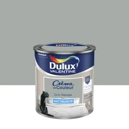 Peinture mur, boiserie crème de couleur DULUX VALENTINE gris alpaga mat 0.5L
