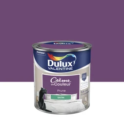 Peinture mur, boiserie crème de couleur DULUX VALENTINE prune satiné 0.5L