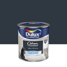 Peinture bleu d?encre mur, boiserie Creme de couleur DULUX VALENTINE mat 0.5 l