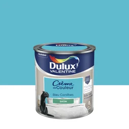 Peinture mur, boiserie et papier peint DULUX VALENTINE bleu caraibes satiné 0.5L